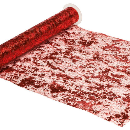 Rood Tafelloper Shiny 5m van CHAKS koop je bij Partywinkel