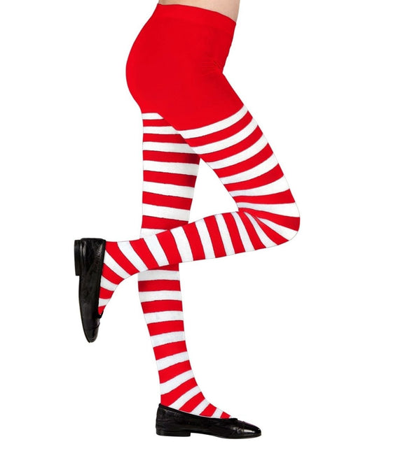 Rood Witte Panty Meisje van Widmann koop je bij Partywinkel