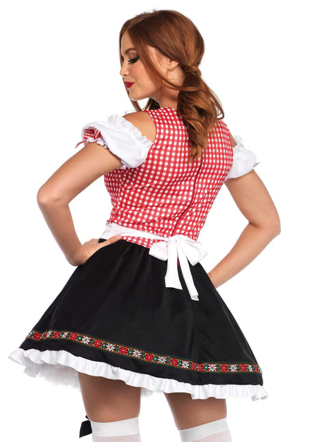 Rood Zwarte Dirndl Jurk Oktoberfest Dames Leg Avenue van Leg Avenue koop je bij Partywinkel