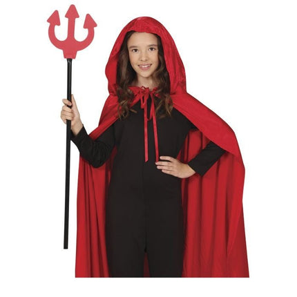 Rood Zwarte Drietand 80cm van Fiestas Guirca koop je bij Partywinkel