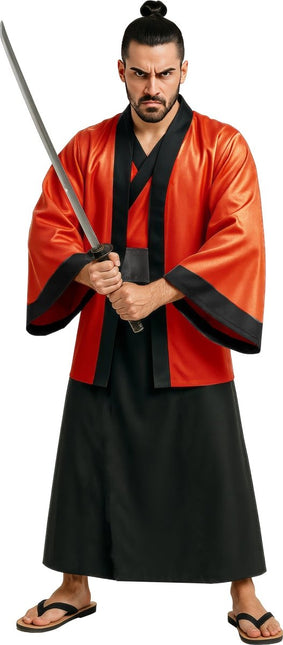 Rood Zwarte Kimono Heren 3 delig van Fiestas Guirca koop je bij Partywinkel