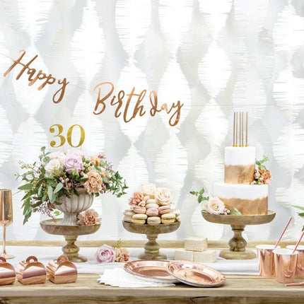 Rose Gouden Bordjes Karton 18cm 6st van Partydeco koop je bij Partywinkel