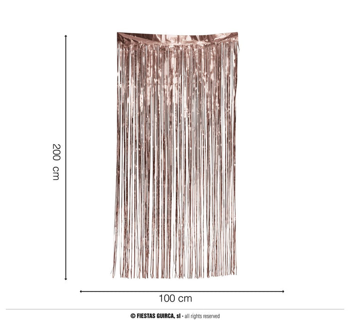 Rose Gouden Deurgordijn 2m van Fiestas Guirca koop je bij Partywinkel