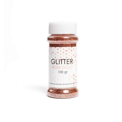 Rose Gouden Glitters 100gr van WeFiesta koop je bij Partywinkel