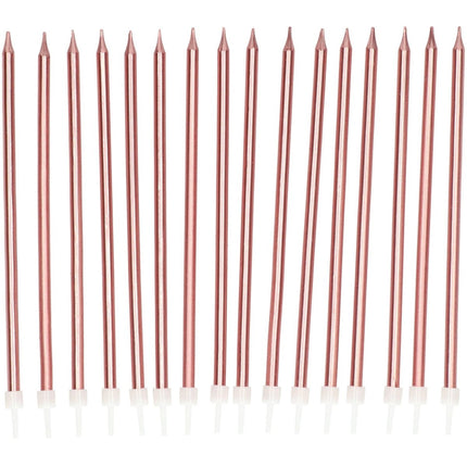 Rose Gouden Kaarsen 15cm 16st van Folat koop je bij Partywinkel