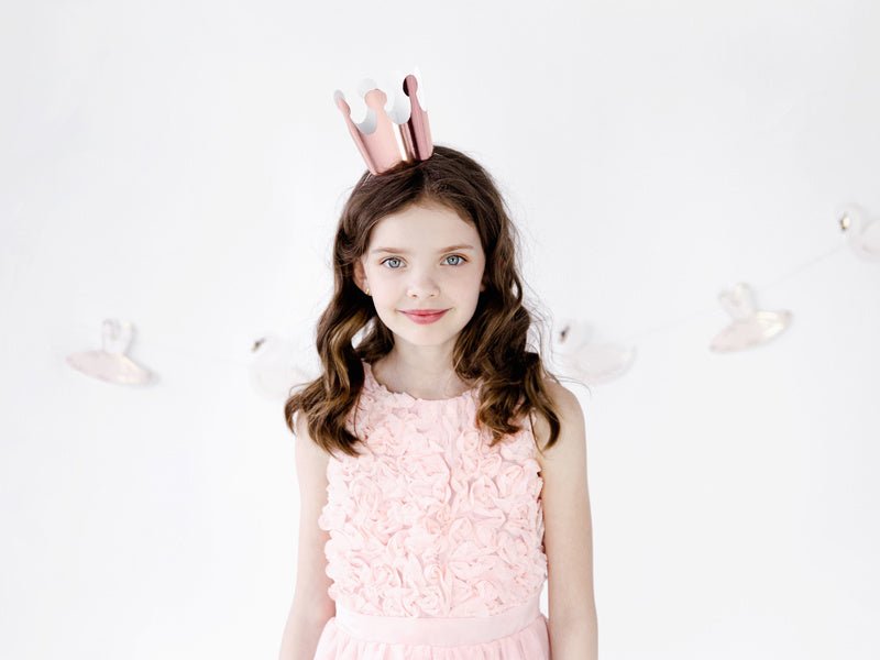 Rose Gouden Kroon 6cm 6st van Partydeco koop je bij Partywinkel