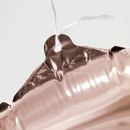 0 år-tal, ballon, rosaguld, tom, 85 cm