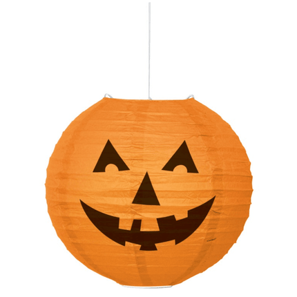 ROUND PUMPKIN PPR LANTERN-10"H van Unique koop je bij Partywinkel