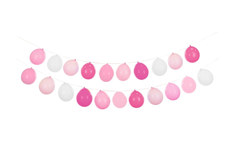 Roze Ballonnenslinger van Partydeco koop je bij Partywinkel