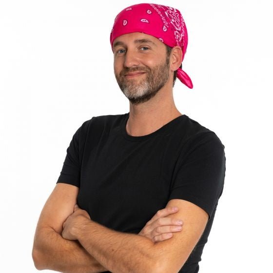 Roze Bandana 55cm van Partychimp koop je bij Partywinkel