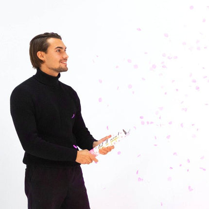 Roze Confetti Kanon 28cm van Riethmueller koop je bij Partywinkel