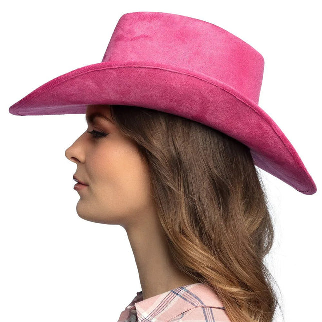 Roze Cowboy Hoed Luxe van Boland koop je bij Partywinkel