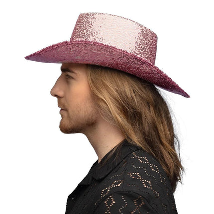 Roze Hoed Pailletten van Boland koop je bij Partywinkel