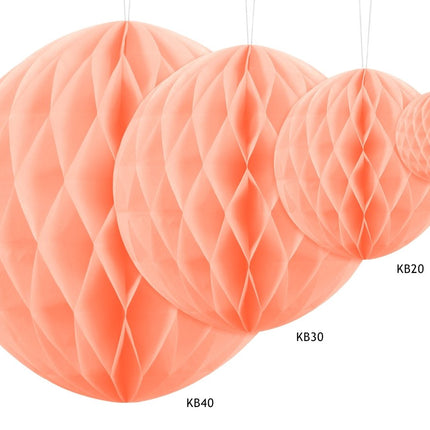 Roze Honeycomb 30cm van Partydeco koop je bij Partywinkel