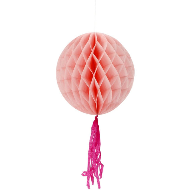 Roze Honeycombs 30cm 3st van Folat koop je bij Partywinkel