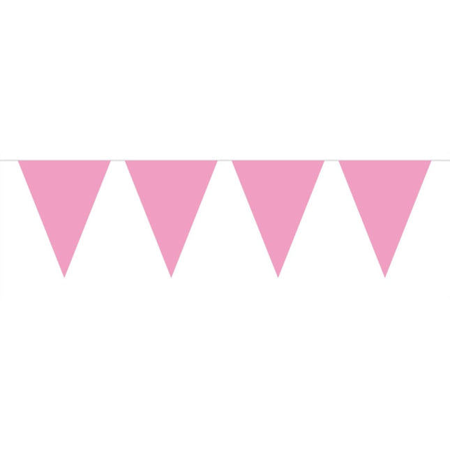 Roze Mini Vlaggenlijn - 3 meter van Folat koop je bij Partywinkel