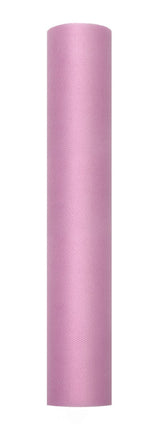 Roze Pastel Tule Rol 30cm 9m van Partydeco koop je bij Partywinkel