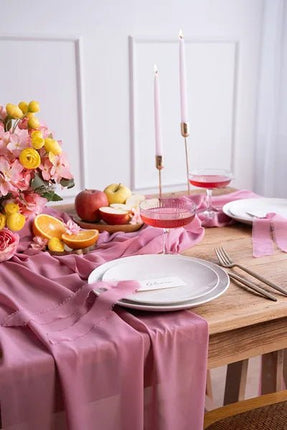 Roze Tafelloper 5m van Partydeco koop je bij Partywinkel