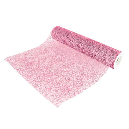 Roze Tafelloper Glitter 5m van CHAKS koop je bij Partywinkel