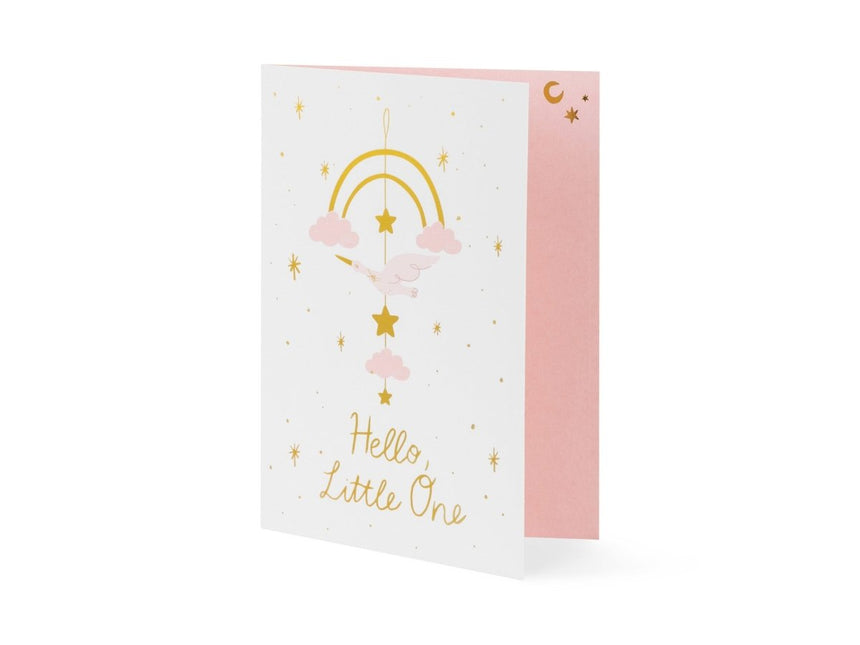 Roze Uitnodigingen Hello Little One 14x 20cm 11st van Partydeco koop je bij Partywinkel
