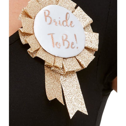 Rozet Bride To Be Rose Goud van Smiffys koop je bij Partywinkel