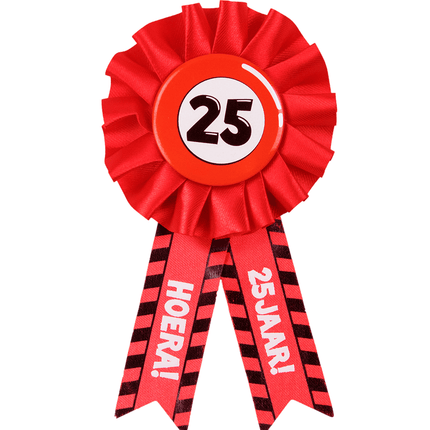 Rozet Hoera 25 Jaar Hoera van Paper Dreams koop je bij Partywinkel