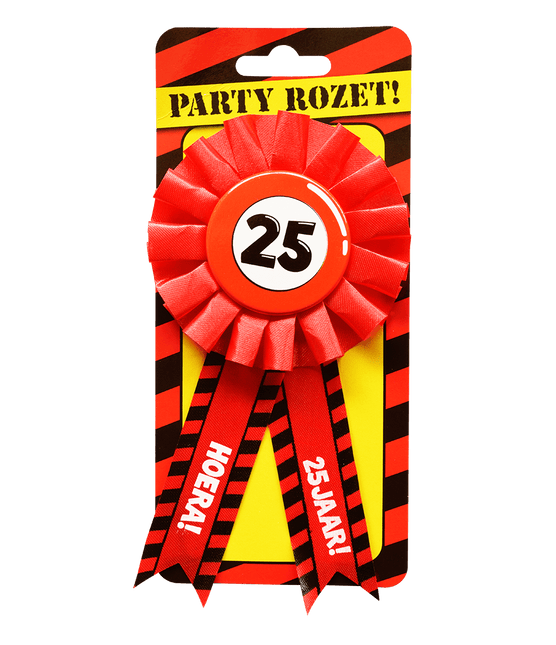 Rozet Hoera 25 Jaar Hoera van Paper Dreams koop je bij Partywinkel