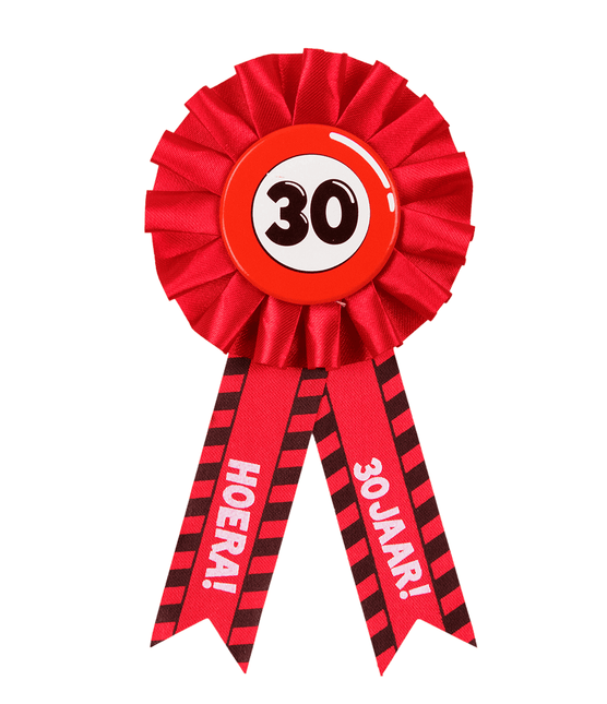 Rozet Hoera 30 Jaar Hoera van Paper Dreams koop je bij Partywinkel