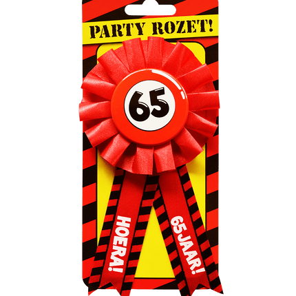 Rozet Hoera 65 Jaar Hoera van Paper Dreams koop je bij Partywinkel