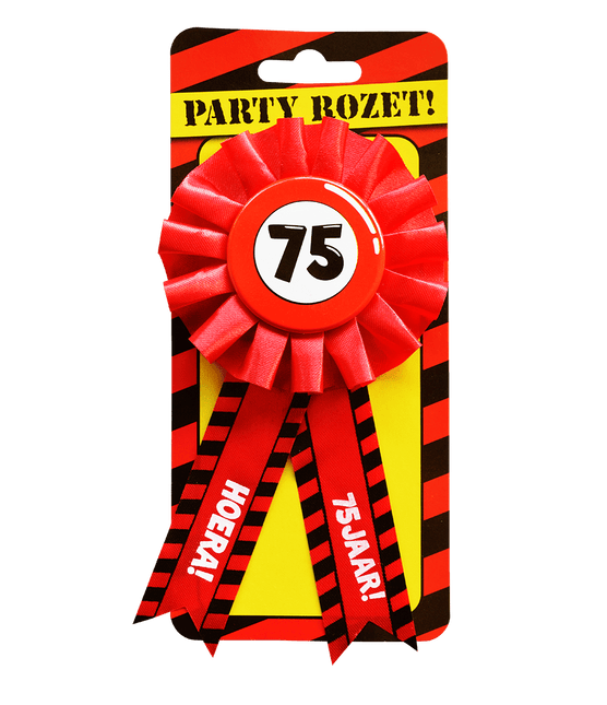 Rozet Hoera 75 Jaar Hoera van Paper Dreams koop je bij Partywinkel