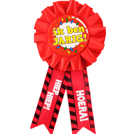 Rozet Ik Ben Jarig Hiep Hiep Hoera van Paper Dreams koop je bij Partywinkel