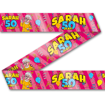 Sarah Afzetlint 50 Jaar Cartoon 12m van Paper Dreams koop je bij Partywinkel