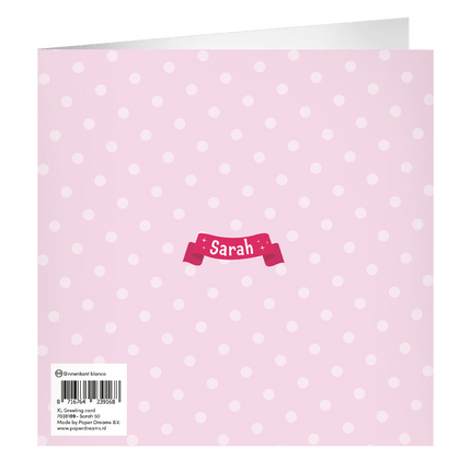Sarah Wenskaart 23cm van Paper Dreams koop je bij Partywinkel