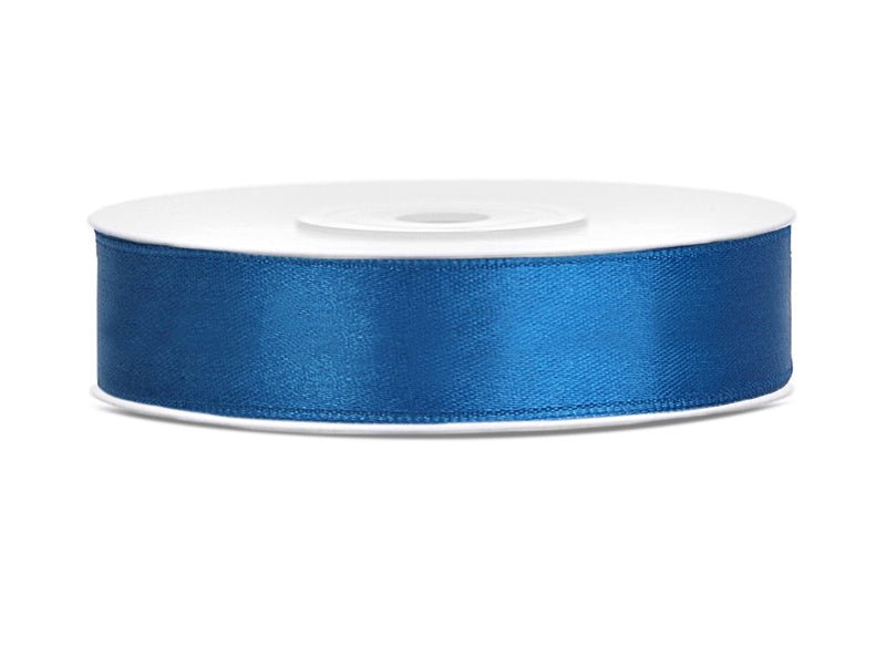 Satijn Lint Blauw 12mm 25m van Partydeco koop je bij Partywinkel