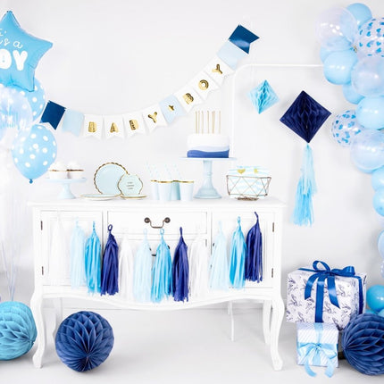 Satijn Lint Blauw 38mm 25m van Partydeco koop je bij Partywinkel