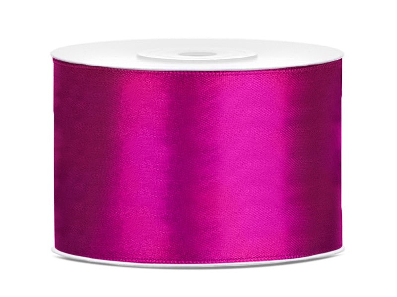 Satijn Lint Fuchsia Donker 50mm 25m van Partydeco koop je bij Partywinkel