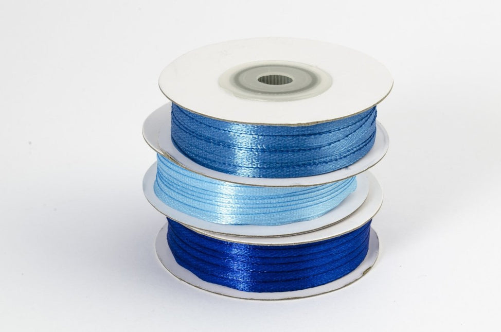 Satijn Lint Lichtblauw 3mm 50m van Partydeco koop je bij Partywinkel