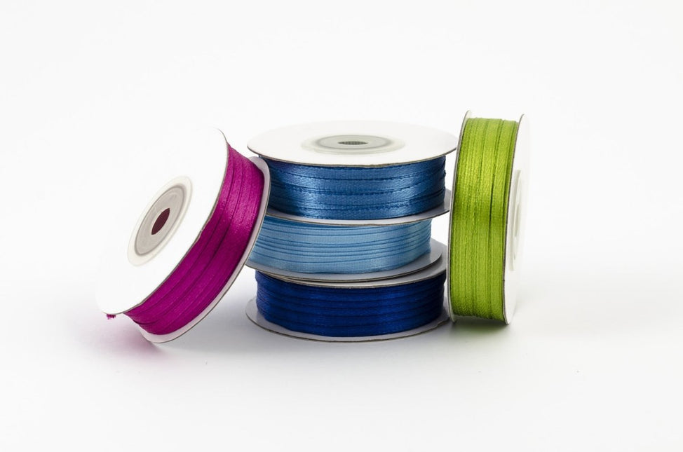 Satijn Lint Lichtblauw 3mm 50m van Partydeco koop je bij Partywinkel