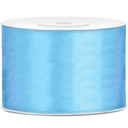 Satijn Lint Lichtblauw 50mm 25m van Partydeco koop je bij Partywinkel