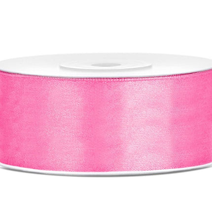 Satijn Lint Roze 25mm 25m van Partydeco koop je bij Partywinkel