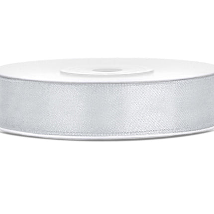 Satijn Lint Zilver 12mm 25m van Partydeco koop je bij Partywinkel
