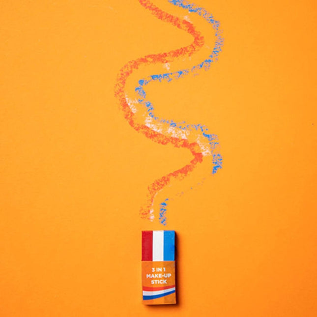 Schmink Stick Rood - Wit - Blauw van Folat koop je bij Partywinkel