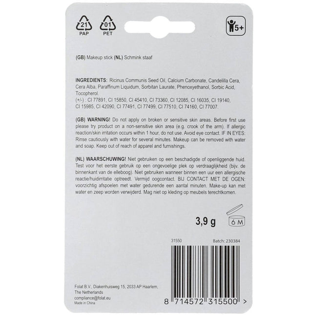 Schmink Stick Rood - Wit - Blauw van Folat koop je bij Partywinkel