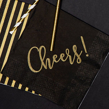 Servetten Gestreept 33cm 20st van Partydeco koop je bij Partywinkel