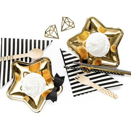 Servetten Gestreept Zwart 33cm 20st van Partydeco koop je bij Partywinkel