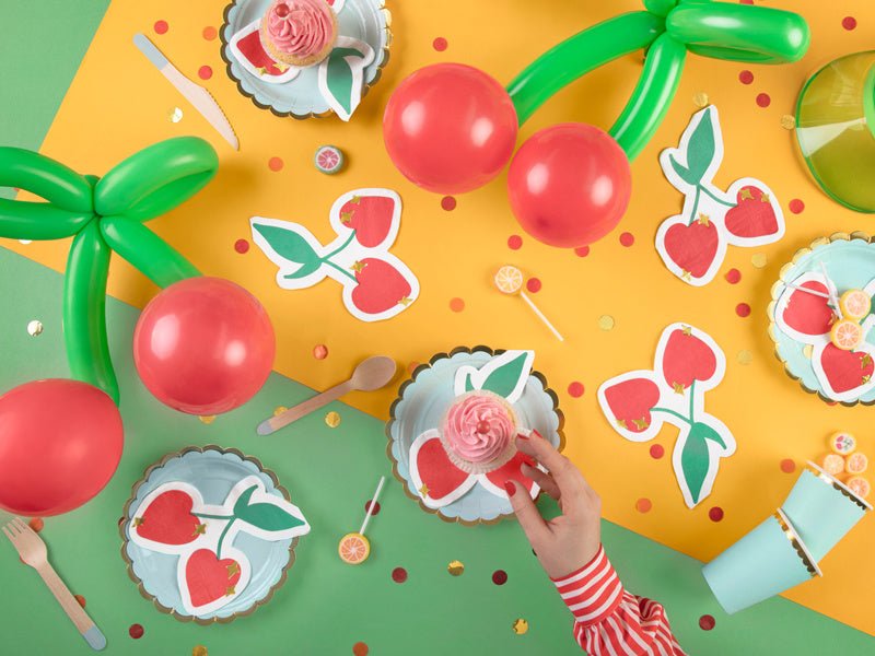 Servetten Kersen 16cm 20st van Partydeco koop je bij Partywinkel