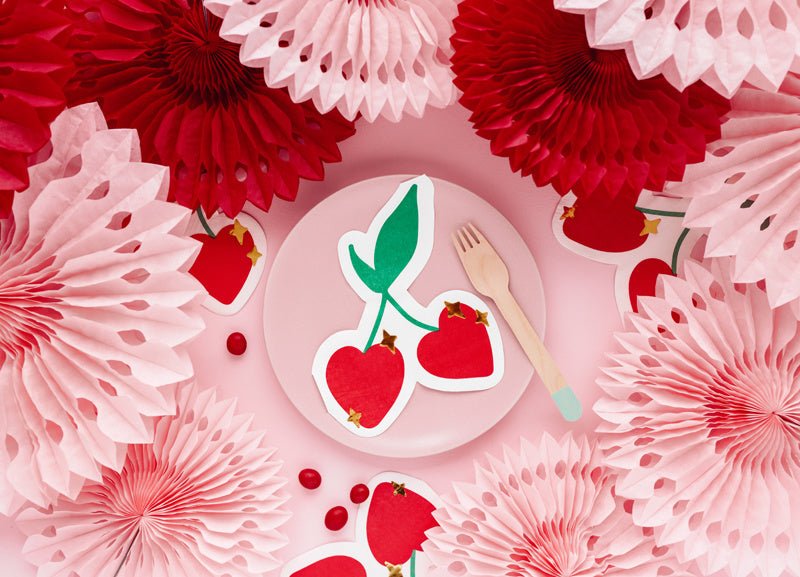 Servetten Kersen 16cm 20st van Partydeco koop je bij Partywinkel