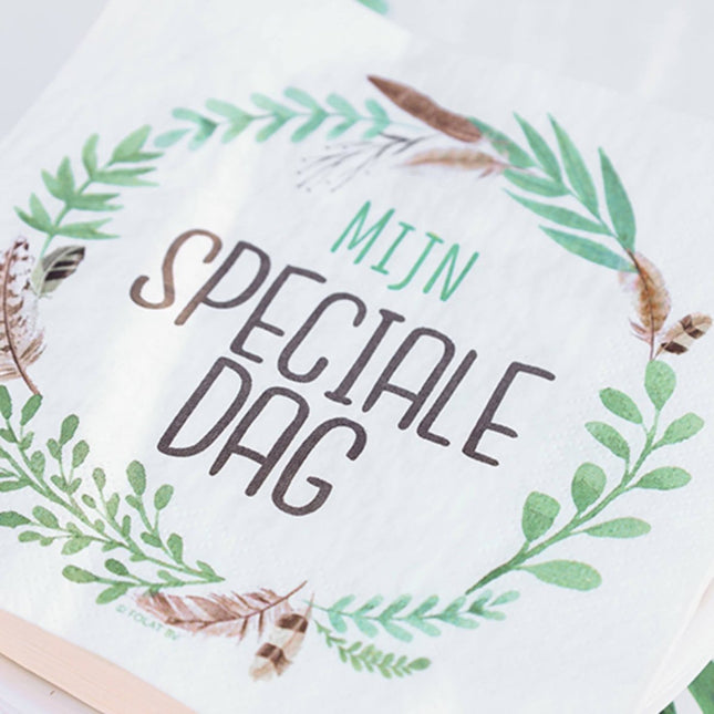 Servetten 'Mijn Speciale Dag' 33x33cm - 20 stuks van Folat koop je bij Partywinkel