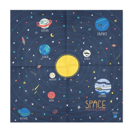 Servetten Space 33cm 20st van Partydeco koop je bij Partywinkel