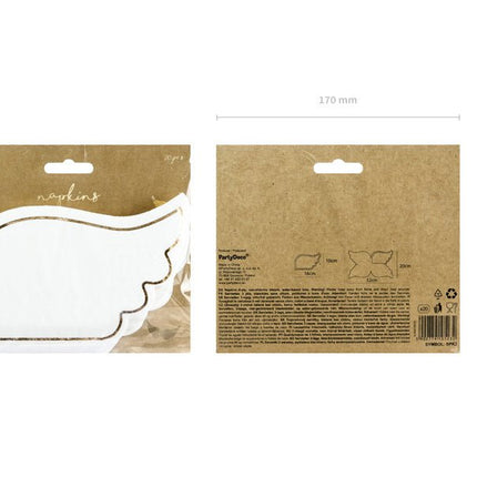 Servetten Vleugels 16cm 20st van Partydeco koop je bij Partywinkel